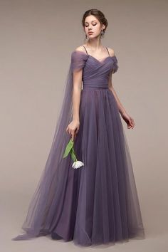 Our 2024 edit of exquisite short and long bridesmaid gowns features a perfect blend of classic and contemporary trends. If you're looking for the most popular fall bridesmaid dresses, consider the best fabrics, designs, hemlines, and colors. We Don't Own The Rights To This Photo, Please Dm for Credit/Removal. Dark Purple Mother Of The Bride Dresses, Dusty Purple Prom Dress, Party Tulle Dress, Purple Gown Elegant, Purple Dress Flowy, Purple Dress Outfit Party, Dark Purple Ball Gown, Dress Ideas For Wedding Guest, Gowns For Wedding Guests