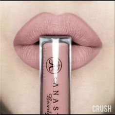 Brand Nib Anastasia Beverly Hills Liquid Lipstickin Crush Full Size Authentic Bundle & Save Rose Brown Hair, Anastasia Liquid Lipstick, Anastasia Beverly Hills Liquid Lipstick, Make Up Inspiration, Anastasia Beverly Hills Makeup, Makeup Swatches, Pink Lipstick, Makeup For Beginners, Lip Art