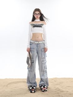 SIZE Length Waistline Hip Thigh S 102 68 88 62 M 103 70 92 63 L 104 72 96 64 Size: S M LColor classification: Picture colorSeason: AutumnYear Season: Fall 2023Trouser length: Long pants Summer Denim Blue Full-length Cargo Jeans, Denim Blue Full Length Cargo Jeans For Summer, Y2k Light Wash Bottoms With Pockets, Non-stretch Summer Cargo Jeans, Non-stretch Full Length Summer Cargo Jeans, Non-stretch Cargo Jeans For Summer, Fitted Light Wash Cargo Jeans In Cotton, Fitted Light Wash Cotton Cargo Jeans, Light Wash Fitted Cargo Jeans