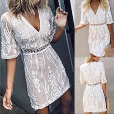 Endless Rose Embroidered Sequence Mini Dress. Brand New, With Tags! Size Xs. Perfect For All Things Bridal! White V-neck Dress With Floral Embroidery, Elegant Embroidered V-neck Mini Dress, Elegant White Embroidered V-neck Dress, Embroidered Lace V-neck Mini Dress, Lace Mini Dress With Floral Embroidery And V-neck, White Short Sleeve Lace Dress For Beach, White Embroidered Mini Dress For Spring, Summer V-neck Lace Dress With Floral Embroidery, Summer Floral Embroidered Lace V-neck Dress