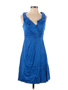 J.Crew Factory Store Cocktail Dress Size: 2 Blue Dresses - used. 100% Cotton, V-Neck, Knee Length, Sleeveless | J.Crew Factory Store Cocktail Dress: Blue Dresses - Used - Size 2 Affordable Blue Dresses By Tommy Hilfiger, Cocktail Dress Blue, Blue Casual Dress, Blue Dress Casual, J Crew Factory, Dress Blue, Blue Dresses, Casual Dress, Knee Length