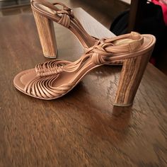 Brand New - Never Worn. Elie Tahari Leather Strappy Sandals. Tan. 37.5. Stacked Heel. Beautiful! Elie Tahari, Mambo, Shoes Brand, Strappy Sandals, Stacked Heel, Boot Sandals, Shoe Game, Women's Shoes Sandals, Shoes Sandals