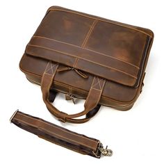 Rectangular Leather Bag For The Workplace, Rectangular Leather Bags For The Workplace, Classic Leather Strap Briefcase For Office, Classic Briefcase With Leather Strap For Office, Rectangular Leather Bag For Workplace, Rectangular Leather Bags For Workplace, Classic Office Briefcase With Leather Strap, Leather Laptop Bag For Workplace, Classic Leather Strap Satchel For Business