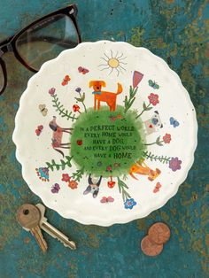 Cute Little Bowl - Every Dog Has A Home-view 1 Little Quotes, Halloween Furniture, Art Pole, Cat Ceramic, Puzzle Crafts, Trinket Bowl, Candle Vase, Tiny Treasures, Outdoor Halloween