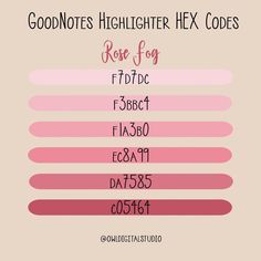 the font and numbers for goodmotes highlight hex coders, which are available in