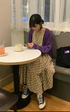 Mori Fashion, Everyday Fashion Outfits, Kawaii Clothes, Casual Style Outfits, Lookbook Outfits, Retro Outfits, Modest Outfits, Asian Fashion