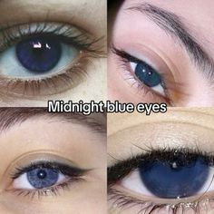 Midnight Blue Eyes, Deep Blue Eyes, Rare Eye Colors, Rare Eyes, Dark Blue Eyes, Beautiful Eyes Color