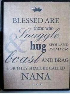 a sign that reads, blessing are those who struggle hug and purify for they shall be called nana