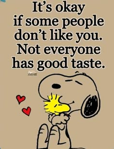 a cartoon character with a quote on it that reads, it's okay if some people don't like you not everyone has good taste