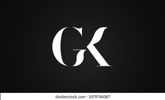 the letters g and k are white on black