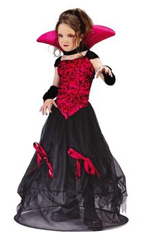 Goth Bloodstone Vamp Child Costume Goth Bloodstone Vamp Child Costume Be Careful Of This Beauty! Costume includes: a black and red polyester dress, underskirt, sleev Gothic Vampire Costume, Childrens Halloween Costumes, Halloween Kids Costumes Girls, Halloween Costumes 2016, Halloween Costume Store, Vampire Clothes