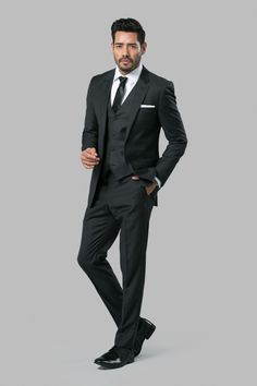 The Chicago Charcoal Suit Men, Charcoal Groomsmen Suits, Charcoal Wedding Suit, Dark Charcoal Suit, Charcoal Groomsmen, Charcoal Wedding, Charcoal Gray Suit, Charcoal Suit, Classic Tuxedo