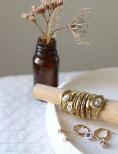 Blue Sapphire Pendant Hoop Earrings in 14k Solid Gold | Etsy Oval Birthstone Jewelry In Recycled Gold, Oval Fine Jewelry In Recycled Gold, 14k Gold Gemstone Hoop Jewelry, 14k Gold Small Hoop Gemstone Jewelry, Everyday Brass Jewelry With Birthstone, Gold Plated Oval Hammered Jewelry, Gold Hoop Earrings With Birthstone In 14k Gold, 14k Gold Hoop Earrings With Bezel Setting, Oval Gold Plated Hammered Jewelry