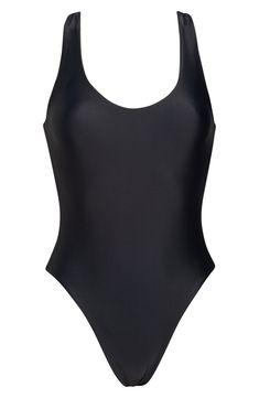 Get that contoured look you crave in this flattering, sleek one-piece swimsuit with moderate back coverage. Scoop neck 78% nylon, 22% Lycra® spandex Lined Hand wash, dry flat Made in the USA of imported fabric Scoop Neck Smoothing Swimwear For Poolside, Sleek Elastane Swimwear For The Beach, Sleek Elastane Swimwear For Beach, Sleek Bodysuit For Poolside With Moderate Back Coverage, Scoop Neck Smoothing Swimwear, Sleek Scoop Back Swimwear For Summer, Sleek Bodysuit With Moderate Back Coverage For Poolside, Sleek Bodysuit With Scoop Back For Swimming, Sleek Swimwear With Solid Back For Beach