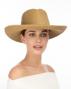 A fedora with a generous up-turned brim is a standout among women’s sun hats for sale online. Made on our designed patented Squishee® straw, this hat can be packed upside down in your suitcase for travel. The classic shape offers advanced sun protection and durability. A wired brim can be worn up or down to suit your mood and your face. Antique brass eyelets punctuate the sides of the crown, providing air flow, so your head stays cool even on the hottest of days. Blocks 95% of UVA/UVB rays Packa Boater Hat Women, Summer Headwear, Packable Hat, Womens Fedora, Straw Fedora Hat, Fedora Hat Women, Straw Fedora, Boater Hat, Social Status