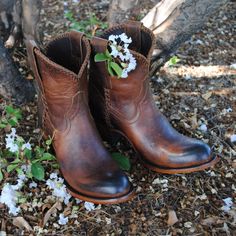 Plain Jane Shortie ankle boots in a rich, dark brown. Check out the beautiful distressed, butter soft leather, and braiding detail up the sides, and around the shaft opening. These will be a go to pair of boots. Great with jeans, dresses, skirts, or "Daisy Dukes." These are a little bit cowgirl and little bit gypsy. Clothing Basics, Lane Boots, Cowgirl Fashion, Everyday Boots, Plain Jane, Western Ankle Boots, Fantastic Shoes, Chunky Heels Boots, Ankle Heels