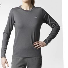 Nwt No Damage Size Xl Adidas Stretch Moisture-wicking Tops, Adidas Moisture-wicking Stretch Tops, Adidas Stretch Long Sleeve Tops, Adidas Long Sleeve Workout Top, Adidas Fitted Moisture-wicking Top, Fitted Adidas Moisture-wicking Tops, Adidas Athleisure Tops For Winter, Adidas Long Sleeve Athleisure Tops, Adidas Long Sleeve Sports Top