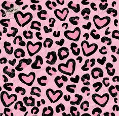 pink and black leopard print with hearts