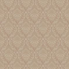 a beige wallpaper with an ornate design