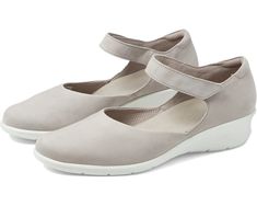 ECCO Felicia Mary Jane | Zappos.com Jane Gray, Ecco Shoes, Shoes Grey, Mary Jane Shoes Womens, Grey Roses, Comfy Shoes, Nubuck Leather, Wedge Heels, Mary Janes