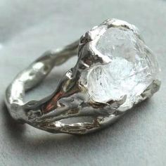 The Ring of Ice – Wyvern's Hoard Irregular Jewelry, Ice Jewelry, Hot Necklaces, Ice Ring, Hip Hop Rings, Sterling Silver Wedding Rings, Wedding Anniversary Rings, Stylish Rings, Charm Rings