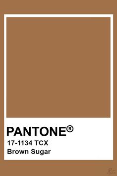 pantone's brown sugar color is shown