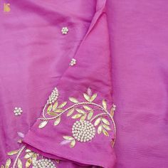 Fabric: Pure Silk Craft : Hand Embroidery Price mentioned is for 3 meters kurta fabric and dupatta 2.5 meters in chinon. Note- There may be slight color variations due to photographic reasons. This is a hand-woven product and any irregularities in the weaving or pattern should not be taken as a defect. These irregularities make every handloom piece unique. Dola Silk Kurta With Gota Work In Traditional Drape, Dola Silk Kurta With Gota Work, Chinon Salwar Kameez With Resham Embroidery, Traditional Salwar Kameez In Chinon With Resham Embroidery, Festive Silk Fabric With Gota Embroidery, Unstitched Dola Silk Suit With Gota Work, Festive Silk Embroidered Fabric With Gota Work, Bollywood Style Embroidered Raw Silk With Gota Work, Diwali Art Silk Unstitched Suit With Gota Work