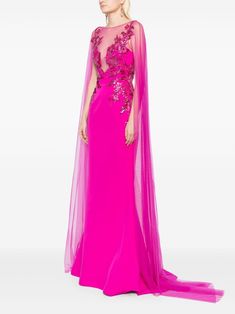 Pink Evening Dress With Illusion Neckline, Elegant Pink Gown With Illusion Neckline, Sequined Organza Evening Dress, Organza Evening Dress With Sequins, Fitted Pink Gown With Illusion Neckline, Pink Evening Gown With Illusion Neckline, Evening Organza Dress With Cape Sleeves, Pink Mermaid Hem Evening Dress, Organza Evening Dress With Illusion Neckline For Gala