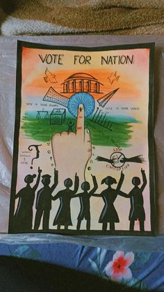 Thematic Painting Ideas, Good Governance Poster Drawing, Constitution Project Ideas, Poster Drawing Ideas Student, Acknowledgments Design, Constitution Drawing, Democracy Poster Ideas, Constitution Project, Ganpati Quotes