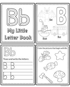 the letter b worksheet for children to learn how to read and write letters