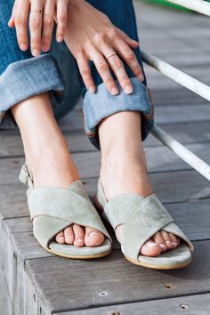 Light Green Suede Leather Sandals, Criss Cross Handmade Comfortable Sandals For Women Comfortable Sandals For Women, Criss Cross Sandals, Handmade Sandals, Stunning Shoes, Most Comfortable Shoes, Leather Sandals Flat, Gorgeous Shoes, Black Leather Shoes, Comfortable Flats