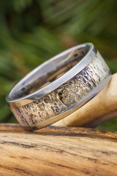 Deer Antler Wedding Band for Men Antler Wedding Decor, Deer Antler Wedding Band, Custom Mens Wedding Bands, Deer Antler Wedding, Antler Wedding Band, Deer Antler Ring, Handmade Wedding Band, Antler Wedding, Unique Mens Rings