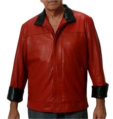 Mens Red Leather flip cuff Jacket Nappa Sheepskin Snakeskin embossed inner cuff & collar $249.95 Formal Red Leather Jacket, Red Leather Jacket For Formal Occasions, Luxury Red Leather Jacket, Classic Red Leather Outerwear, Red Leather Jacket Men, Red Jacket Leather, Trendy Mens Fashion, Leather Craftsmen, Leather Jacket Style