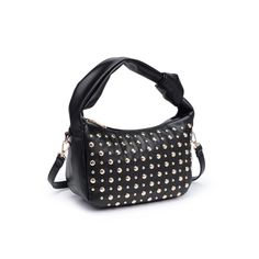 Get ready to rock with the Lennox Studded Crossbody! This vegan leather bag is studded for an edgy look and can be worn crossbody for hands-free style. Say goodbye to boring bags and hello to major style with the Lennox Studded Crossbody! Material: Vegan Leather Inside and back zipper pocket Ships with love from our warehouse in Smithfield,VA Chic Studded Shoulder Bag, Trendy Hobo Bag With Adjustable Strap For Party, Chic Studded Shoulder Bag For Party, Chic Party Shoulder Bag With Studs, Chic Black Studded Shoulder Bag, Studded Shoulder Bag For Everyday Use, Crossbody Style, Chic Rivets Crossbody Shoulder Bag, Chic Crossbody Shoulder Bag With Rivets, Studded Crossbody Bags For Everyday Use