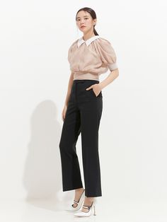 Editor's NotesThis blouse is made of tencel material with a subtle sheen with a voluminous neckline and a rich silhouette shoulder line. The three-dimensional voluminous shoulder line and sleeve silhouette that makes an outfit stnad out.- Sheer design blouse top- Wide waistband detail formed by pleats- Creates a rich silhouette from the upper body to the waist - Elasticity overall sleeves and waist- Luxurious and feminine moodMeasurements(in.) 0 / 1 / 2- Length from center back: 18.70& Chic Tops With Blouson Sleeves, Chic Tops With Voluminous Blouson Sleeves, Voluminous Blouse With Blouson Lantern Sleeves, Chic Voluminous Blouse With Lantern Sleeves, Chic Voluminous Tops With Balloon Sleeves, Evening Puff Sleeve Top With Balloon Sleeves, Chic Voluminous Balloon Sleeve Tops, Chic Blouse With Puff Sleeves, Chic Puff Sleeve Top With Gathered Sleeves