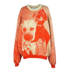 This lovely Jacquard Knit Sweater is made from 100% extrafine merino wool on a hand operated knitting machine in Germany.  The fit is oversized and unisex and has ribbed hems and neckline.   The pattern features two cute hugging dogs looking into the camera, surrounded by sprinkeled color gradients. 100% merino wool extrafine  Hand wash cold  Air out rather than wash  About the material:  Merino wool is naturally a soft fiber, collected from the merino sheep, and is distinguishable in different grades of fineness. CCY currency only uses extrafine merino wool, which is of the finest grade and has an ultra soft and almost silky touch.  The thicker and fluffy merino wool brioche knit sweaters and scarves keep you airily warm in winter.  Merino wool regenerates itself quite well just by airing Cute Hugging, Brioche Knit, Animal Print Party, Color Gradients, Love Sweater, Brioche Knitting, Merino Sheep, Wedding Gifts For Groom, Knit Sweaters