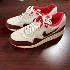 Clean Nike Air Max 1-Team Red. Women’s Size 9.5. Worn One Time. Shoes Nike Air, Team Red, Nike Air Max 1, Air Max 1, Shoes Nike, One Time, Air Max, Nike Air Max, Nike Shoes