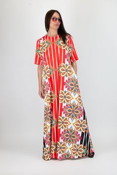 Long Loose Summer dress, Long print dress, Blue Plus Size Maxi Dress, A line Long Dress, Daywear Loose fit Dress, Red with Dark blue elements Long Dress Available Size: XS, S, M, L, XL, 2XL,3XL,4XL, 5XL, 6XL, 7XL, 8XL Made of : Lycra Viscose - suitable for summer season. Do not crease. The model wears size M - 5,6' / 170 cm CARE Machine Wash 30oC Hand Wash with warm water Medium hot iron Thank you for visiting my shop. www.EUGfashion.com e-mail: office@EUGfashion.com Patterned Printed A-line Dress, Vibrant Print A-line Beach Dress, Red Abstract Print Summer Maxi Dress, Red Abstract Print Summer Dress, Red Abstract Print Maxi Dress For Summer, A-line Beach Dress With Vibrant Print, Red Maxi Length Dress With Abstract Print, Red Maxi Dress With Abstract Print, Spring Red Maxi Dress With Abstract Print