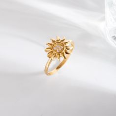 14K Real Gold Dainty Sun Ring, Solar Celestial Sun Band Ring, Glowing Sun Band Ring, Handmade Gold Ring, Perfect Gift for Her, Everyday Use 📘 D E T A I L S * Solid Gold (real gold, no gold-filled or no gold plated material) * Karat: 14K (585), 18K (750) * Gold color: Yellow, rose, and white * Sun Height: 12 mm approx. Measurements may vary slightly due to handwork. 🎁 P A C K A G I N G * All items are nicely packaged ready to gift in jewelry boxes. * You can add the text that you want to be wri Handmade Celestial Yellow Gold Rings, Sun Ring, Handmade Gold Ring, Celestial Sun, Yellow Sun, Handmade Gold, Jewelry Boxes, Perfect Gift For Her, Ring Handmade