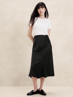 Midi Slip Skirt | Banana Republic Factory Midi Slip Skirt, Skirt Asymmetrical, Slip Skirt, Banana Republic Factory, Banana Republic, Twist, Skirt