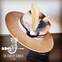 If you’re looking for the perfect accessory to complement your favorite boho style, look no further. This Boho-Style Western Felt Hat w/ Natural Feather & Turquoise Hat Accent by The Jewelry Junkie is absolutely everything that you need. Not only is it easy to incorporate into any and all outfits, but the genuine leather and natural feathers of the band immediately elevate whatever it is you’re wearing. One Size Hat with adjustable inner hat liner (see last photos) The same primary feathers will Bohemian Curved Brim Felt Hat For Ranch, Bohemian Brimmed Felt Hat For Ranch, Bohemian Fedora With Short Brim For Western-themed Events, Bohemian Flat Brim Felt Hat For Ranch, Bohemian Adjustable Hat Band With Feathers, Bohemian Felt Hat For Ranch, Bohemian Hats For Fall, Bohemian Fall Hats One Size, Bohemian Feathered Hat Bands For Country Events