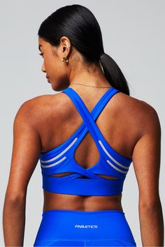 No-Bounce Reflective High Impact Sports Bra Fabletics blue female Activewear >> Womens >> Sports Bras >> High Impact regular Reflective/Removable Bra Cups/Removable Cups Silky Black Hair, Female Activewear, Activewear Trends, Functional Fitness, Womens Sports, High Impact Sports Bra, Fitness Apparel, Sport Bh, Sport Bra