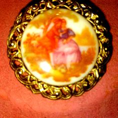 Beautiful very lovely cameo made in Western Germany Cameo Round Brooch Collectible, Faux Painting, Religious Symbols, Vintage Cowboy, Cameo Brooch, Birthday Gifts For Sister, Pin Pendant, Cross Earrings, Vintage Victorian