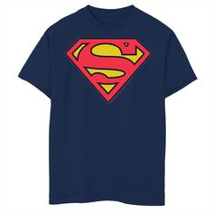 He'll love the look and feel of this Boys Superman Classic Chest Logo Graphic Tee. He'll love the look and feel of this Boys Superman Classic Chest Logo Graphic Tee. FEATURES Crewneck Short SleevesFABRIC & CARE Cotton/Polyester Machine wash Imported Size: M HUSKY. Color: Navy. Gender: male. Age Group: kids. Blue Superhero Short Sleeve Top, Blue Short Sleeve Superhero Tops, Blue Superhero Crew Neck Top, Boy Tees, Logo Graphic, Superman, Fabric Care, Husky, Age Group