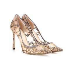 Chic / Beautiful Nude Wedding Shoes 2018 Lace Flower Pierced 10 cm Stiletto Heels Pointed Toe Wedding High Heels Nude Wedding Shoes, Small Heel Shoes, Nude Wedding, Wedding High Heels, Lace Flower, Lace Flowers, Valentino Studs, Wedding Shoes, Stiletto Heels