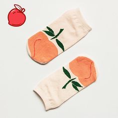 PEACH SOCKS. Cute Cotton Socks For Fall, Beige Cotton Socks For Summer, Cute Stretch Summer Socks, Comfortable Beige Summer Socks, Comfortable Beige Socks For Summer, Beige Stretch Cotton Socks, Stretch Cotton Socks In Beige, Stretch Beige Cotton Socks, Trendy Orange Socks For Spring