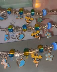 Custom made friendship charm bracelets. Cute Nickel-free Charm Bracelet For Friendship, Playful Friendship Charm Bracelet, Cute Friendship Dangling Charms, Cute Multicolor Charms Bracelets, Cute Multicolor Charm Bracelets, Cute Multicolor Charms Bracelet, Cute Blue Charm Bracelet For Friendship, Nickel Free Charm Bracelet For Friendship, Cute Nickel-free Friendship Bracelets