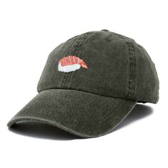 Elevate your casual style with our women's baseball cap featuring a delightful Shrimp Nigiri embroidery. This dad cap perfectly balances comfort and fashion, making it an essential accessory for any outing. Crafted from soft, breathable fabric, it provides all-day comfort with its unstructured crown and adjustable strap with a buckle for a secure fit. Whether you're heading to work, enjoying a day out with friends, or simply adding a playful touch to your outfit, this cap effortlessly matches ev Casual Trucker Hat With Embroidered Logo, Casual Adjustable Hat With Curved Visor, Casual Hats With Curved Visor And Embroidered Logo, Casual Hats With Embroidered Logo And Curved Visor, Casual Trucker Hat With Embroidered Logo And Curved Bill, Comfortable Adjustable Dad Hat With Curved Bill, Casual Hat With Embroidered Logo And Curved Visor, Casual Adjustable Snapback Hat With Embroidered Logo, Casual Flat Bill Baseball Cap With Embroidered Logo