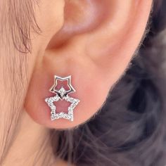 Product Details Sparkle like a star at the Party with this Double Star Stud Earrings. These Diamond Star earrings would be the perfect choice of jewelry to pair up with your Christmas Party Dress. These Stud earrings are decorated with a Brilliant round shape Diamond set as an Accent in a Prong Setting in one Star. This Interlock Design of Stars makes these earrings more beautiful, so grab these Star earrings now. Product Information SKU SHP-EARRINGS0721114946 Length 13 mm Width 10 mm Weight 2.1 Diamond Star Earrings, Christmas Party Dress, Star Earrings Stud, Diamond Star, Star Studs, Quality Diamonds, Gold Studs, Gold Stars, Star Earrings