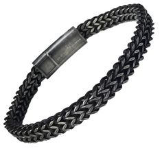 PRICES MAY VARY. Title: NVR GVN Stainless Steel Mens Bracelet - Chain Bracelet for Men, Boyfriend Gifts, Dad Barcelet, Mens Jewelry, Black Bracelets, Male Accessories, Rugged Dark Metal Bracelet. Product Type: Departments > Men > Jewelry > Bracelets > Link Manly Aesthetic, The Unbroken, Male Accessories, Bracelet Stands, Dad Bracelet, Mens Chain Bracelet, Stainless Steel Bracelet Men, Stainless Bracelet, Dark Metal